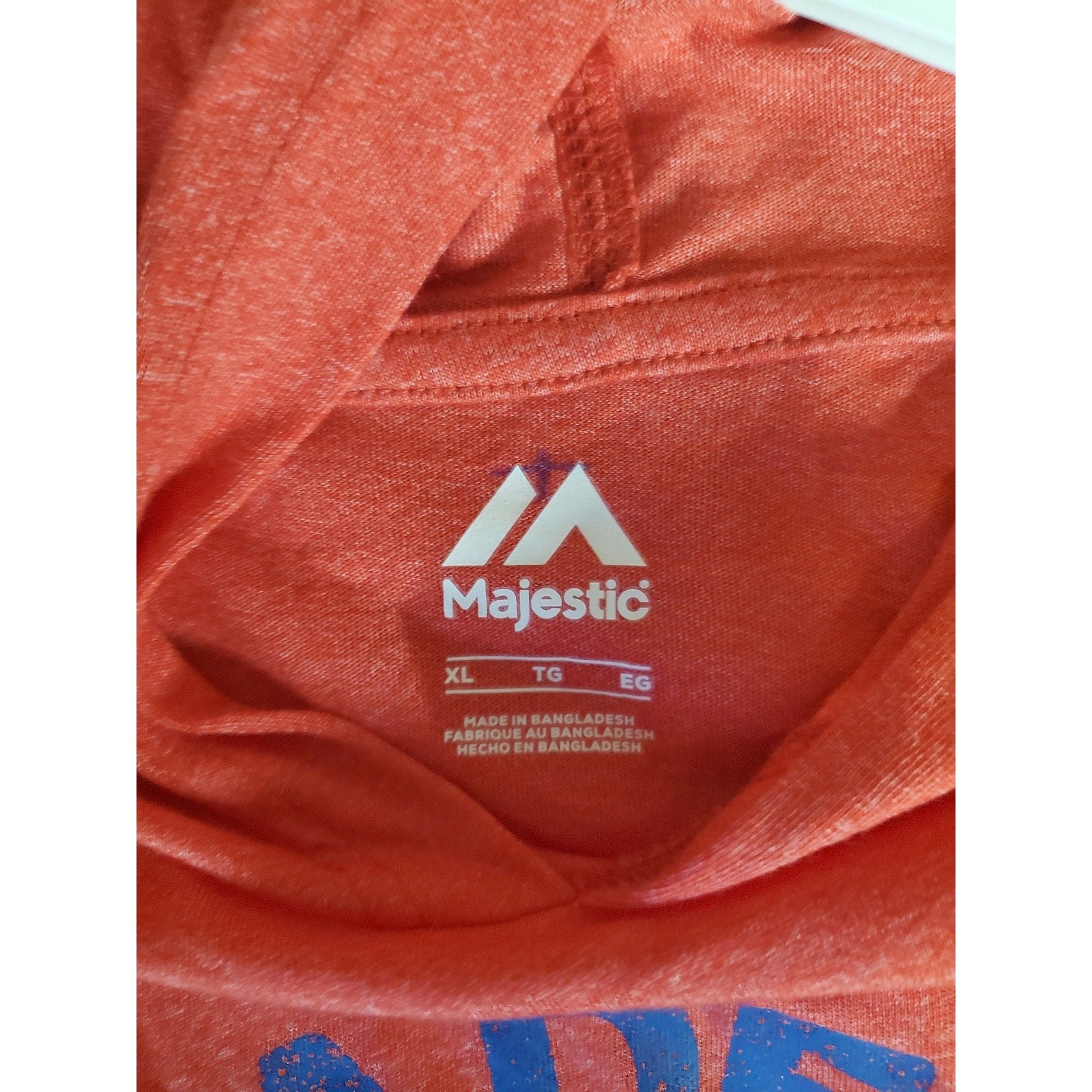 Majestic Philadelphia Phillies Mens XL Hoodie Orange MLB Baseball Pullover