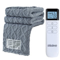 xiniusleep Electric Blanket Heated Throw Cable Knit Sherpa Soft Grey 50"x60"