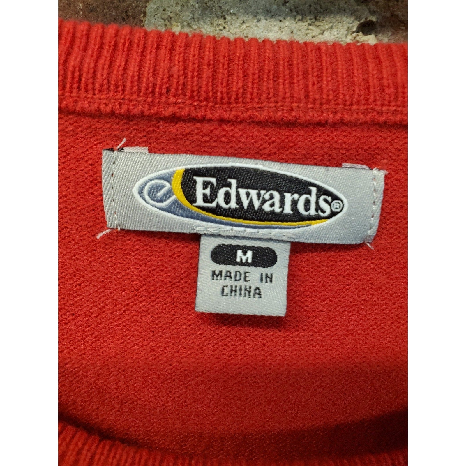 Edwards Womens Short Sleeve Crew Neck Knit Pullover Sweater Size M Red