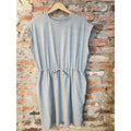 A New Day Womens T-Shirt Dress Size XX-Large Gray Sleeveless Drawstring Waist