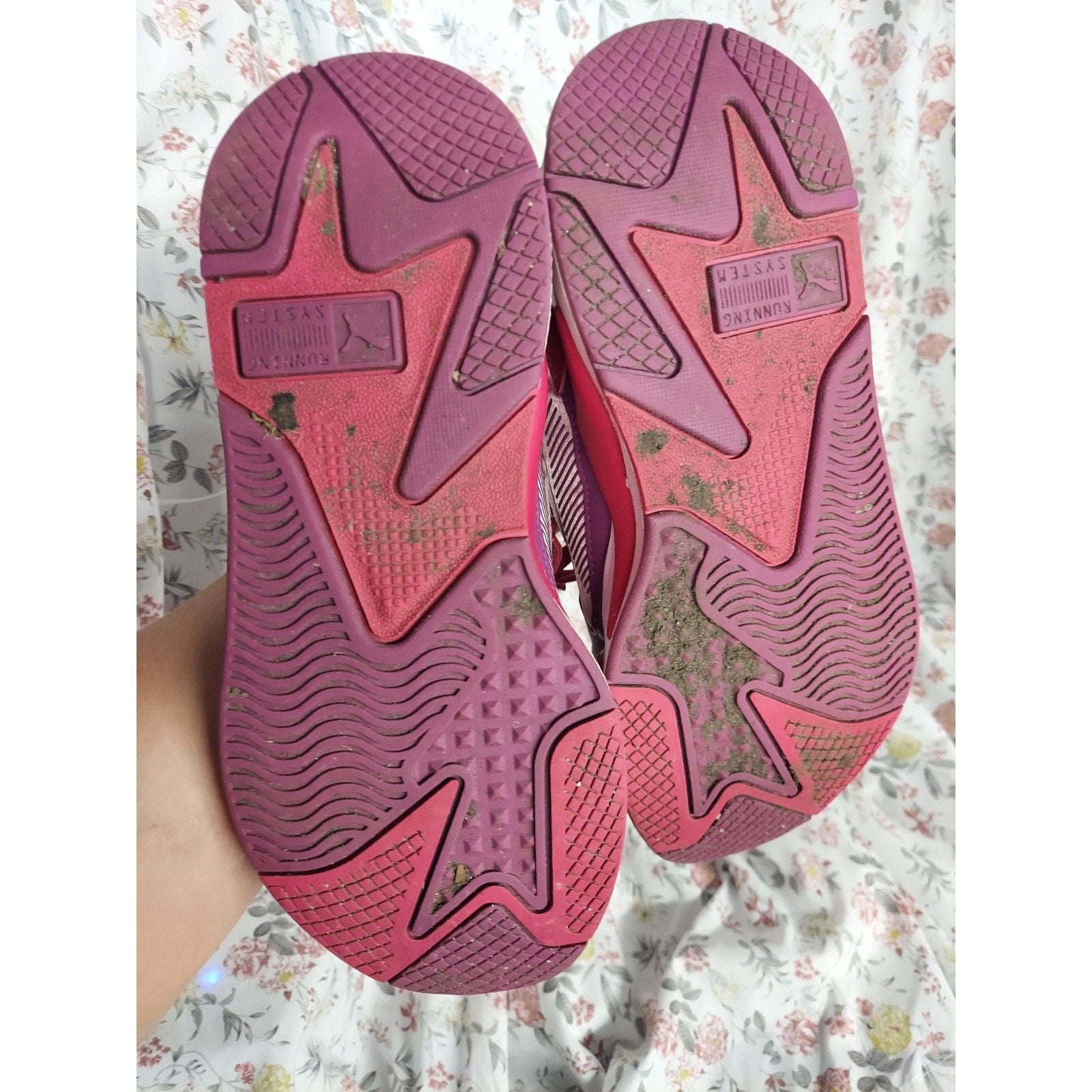 Puma RS-X Running System Sneakers Pink Purple Womens 6.5 Rose Detail