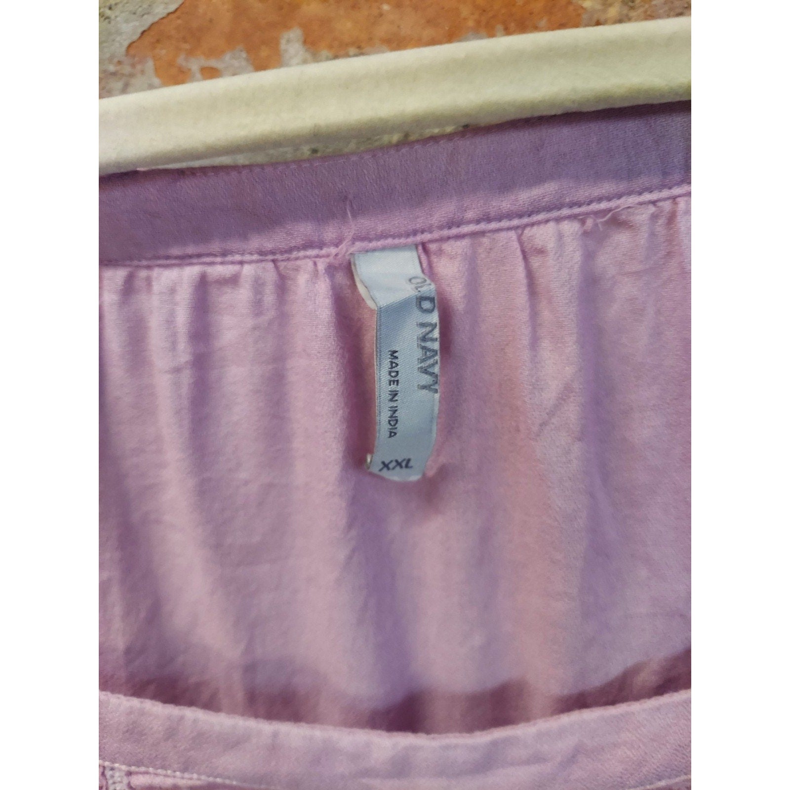 Old Navy Womens Sleeveless Top XXL Lavender Square Neck Pleated Pintuck Cotton