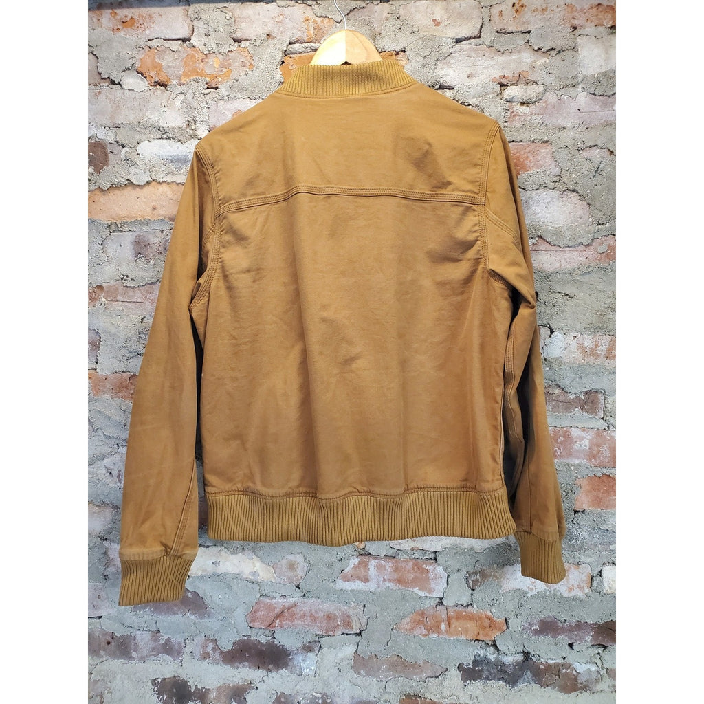 Carhartt Youth Bomber Jacket L 12-14 Brown Relaxed Fit Full Zip Workwear