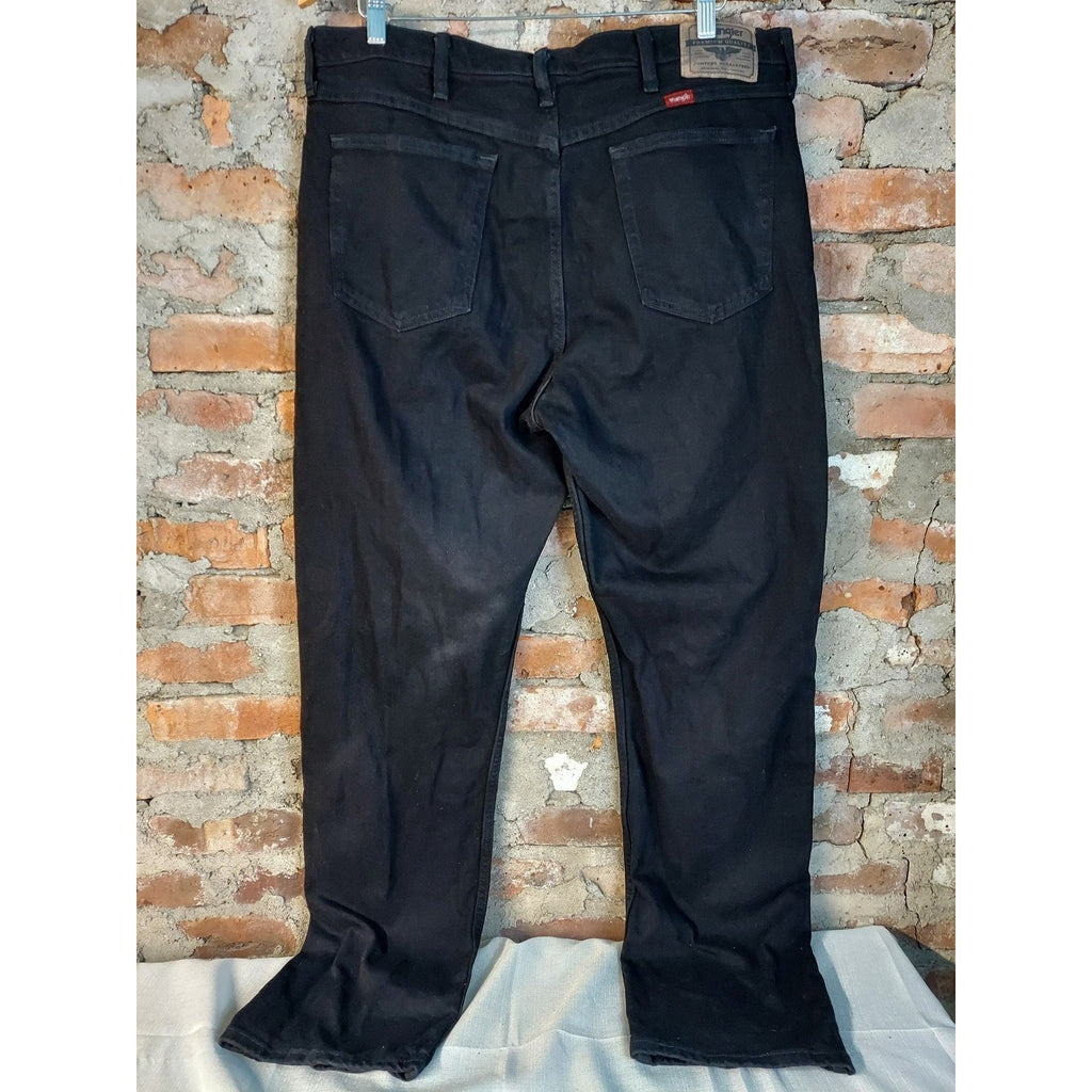 Wrangler Mens Jeans Size 36x34 Black Denim Stretch Cotton Blend Pants