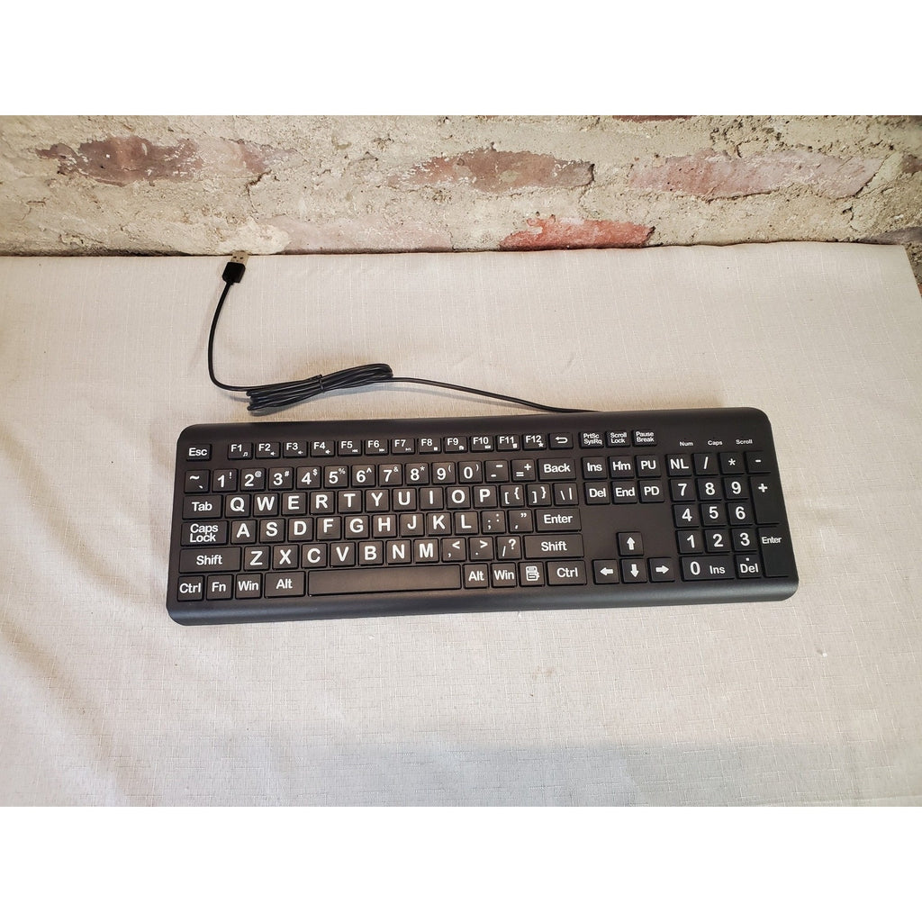 LPK Wired Keyboard LPK258 Black Full Size USB Numeric Keypad PC Laptop Desktop