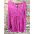 Catalina Cover Up Womens Plus Size 2X 18W 20W Drawstring Pink Patterned
