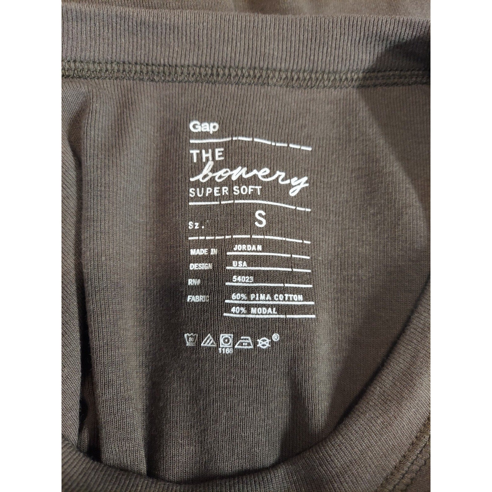 Gap Mens Long Sleeve T Shirt S Olive Green The Bowery Super Soft Pima Cotton
