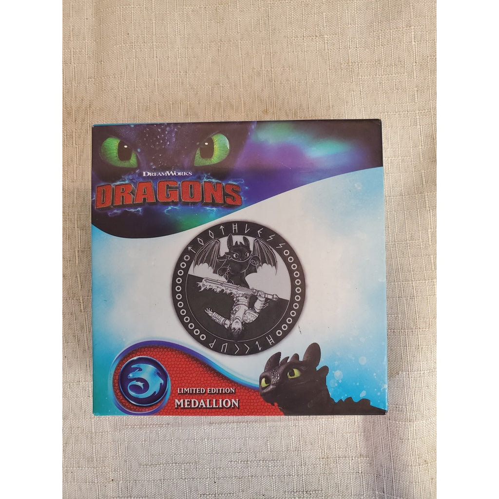 DreamWorks Dragons Toothless Hiccup Limited Edition Medallion Collectible Coin