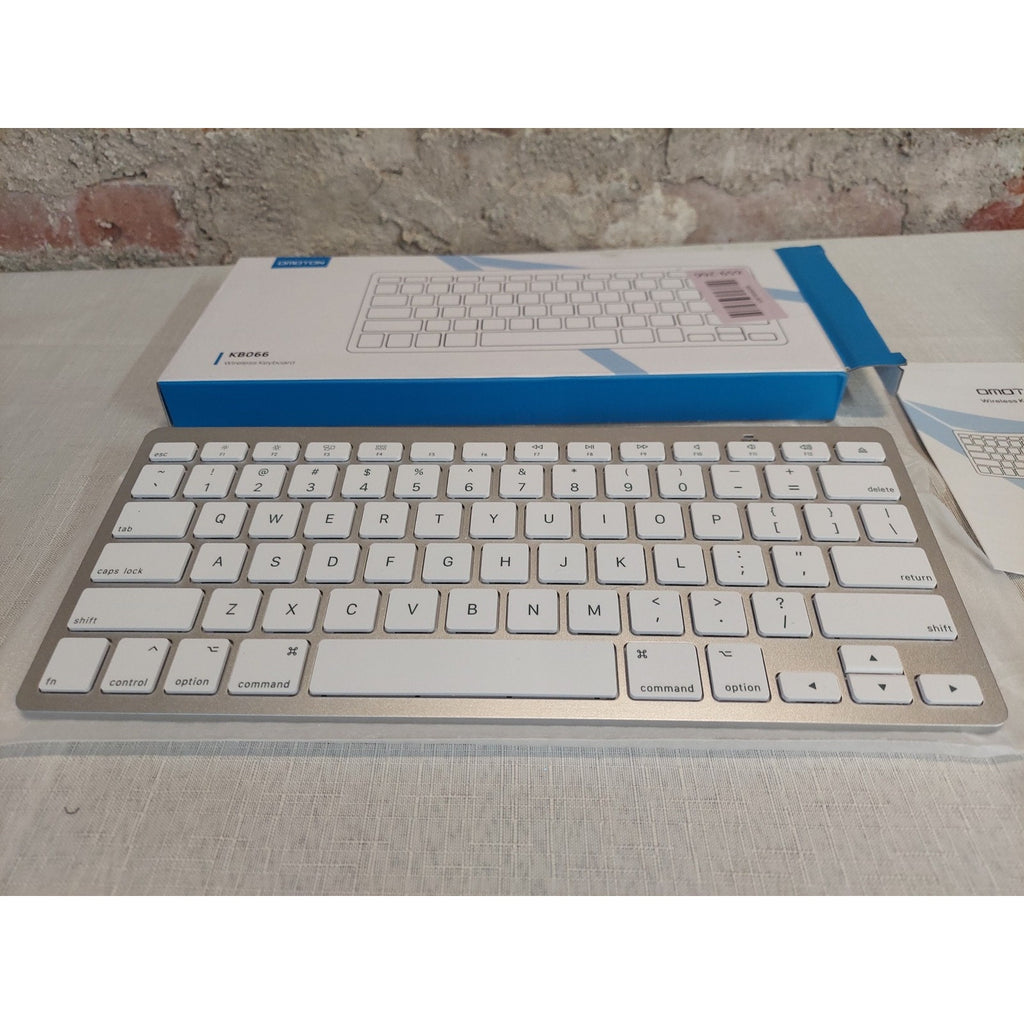 OMOTON Wireless Keyboard KB066 Bluetooth Slim Windows Mac iOS Android Silver