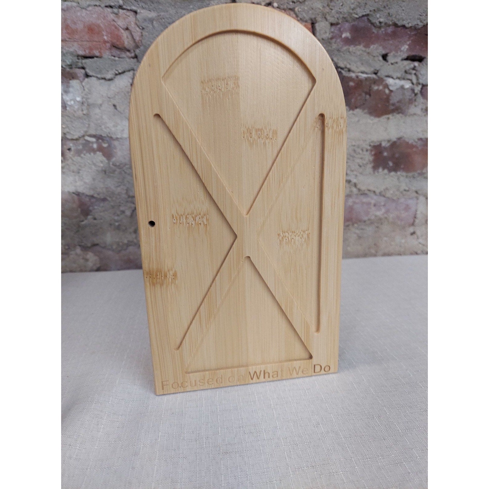 Bamboo Phone Storage Box Arched Door Cell Phone Organizer Digital Detox