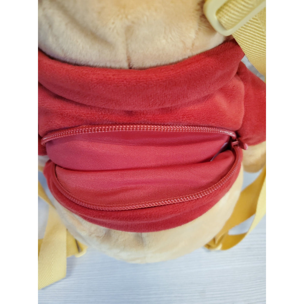 Disney Winnie Pooh Plush Backpack Stuffed Animal 14 Inch Kids Yellow Red