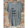 Time And Tru Womens Maternity T-Shirt XXL Gray Eat Sleep Grow Repeat Ruched