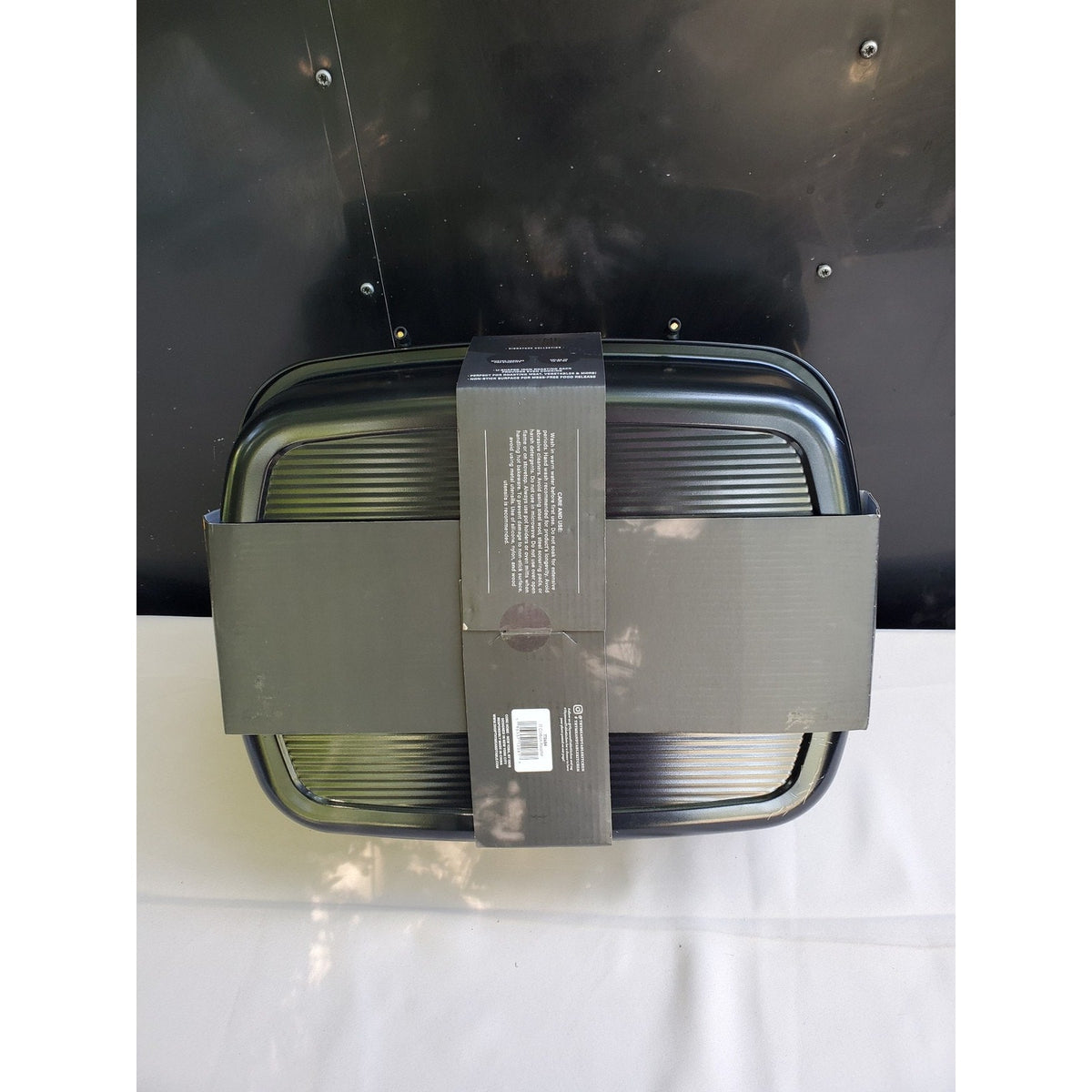 THYME & TABLE Roasting Pan Carbon Steel Non-Stick Removable Rack Oven Safe 25lb
