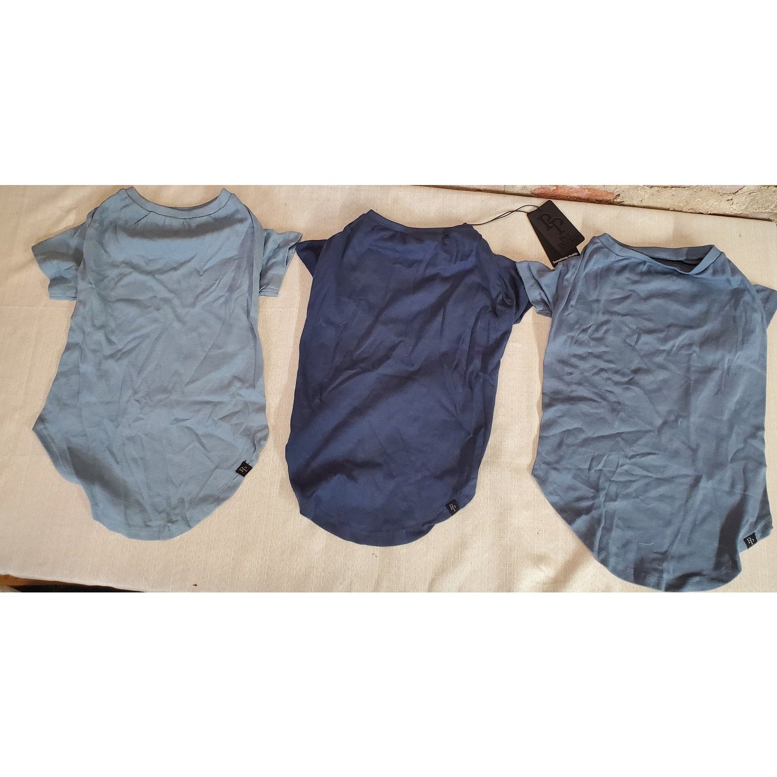 RC Pet Products Dog Shirts Light Medium Dark Blue Pet T-Shirt Apparel 3 Pack