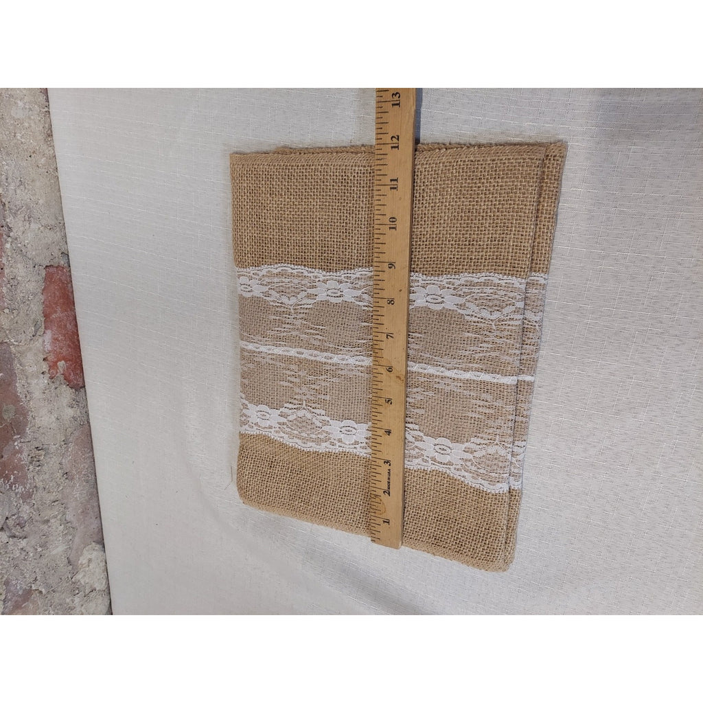 Burlap Lace Table Runner Rustic Wedding Party Event Decor 70 Inch Natural White