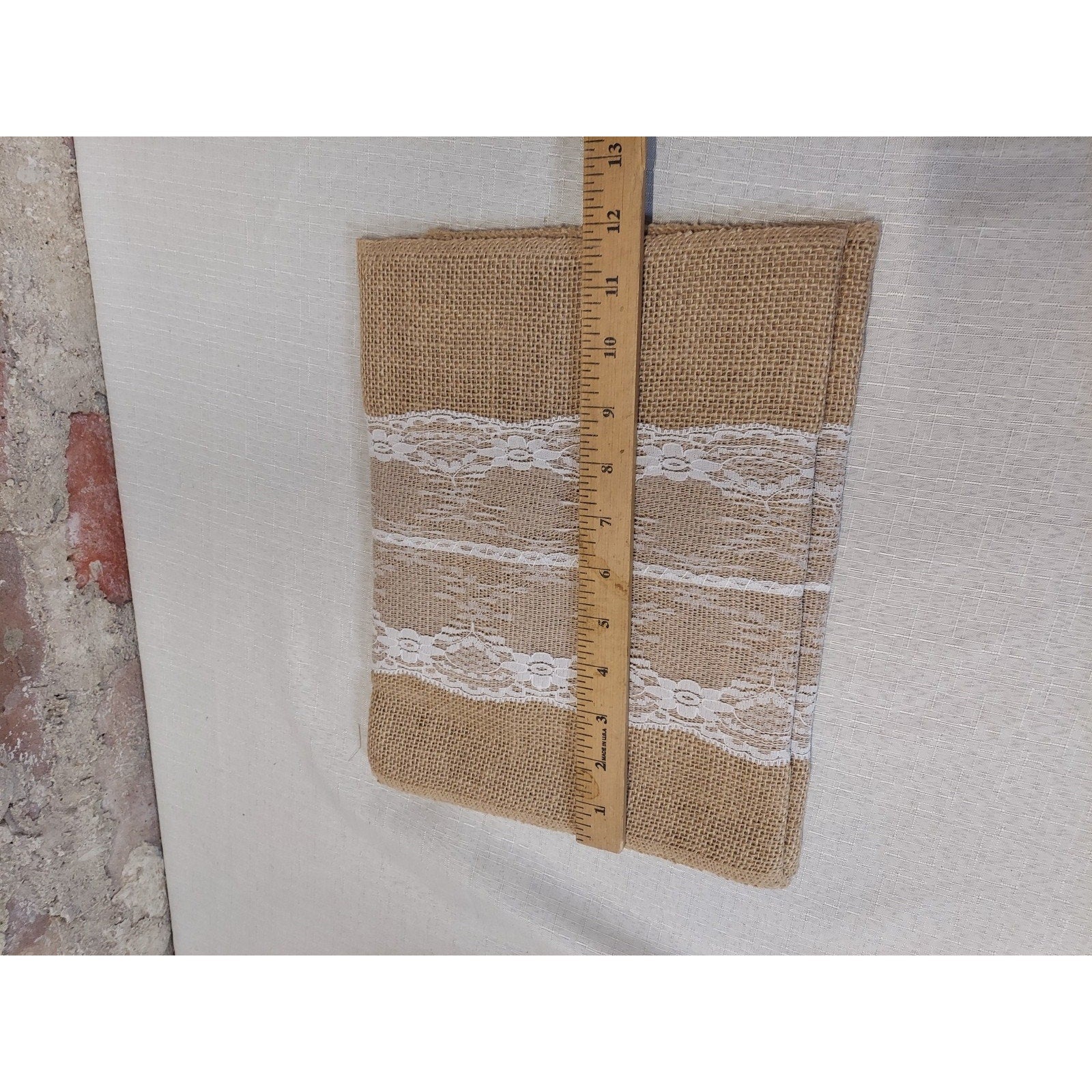 Burlap Lace Table Runner Rustic Wedding Party Event Decor 70 Inch Natural White