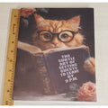 Cat Canvas Print Wall Art Funny Subtle Art Getting Guests Leave 9 PM Decor