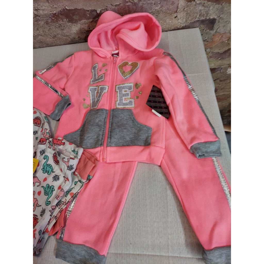 Toddler Girls Clothing Lot Bundle Size 2T NWT Pajamas Sweatsuit Outfits 6 Piece