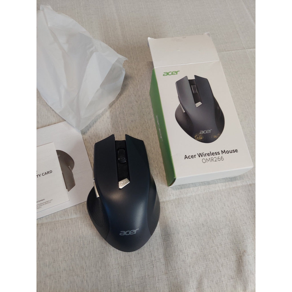 Acer Wireless Mouse OMR266 Black Optical Ergonomic Right-Handed For PC Laptop