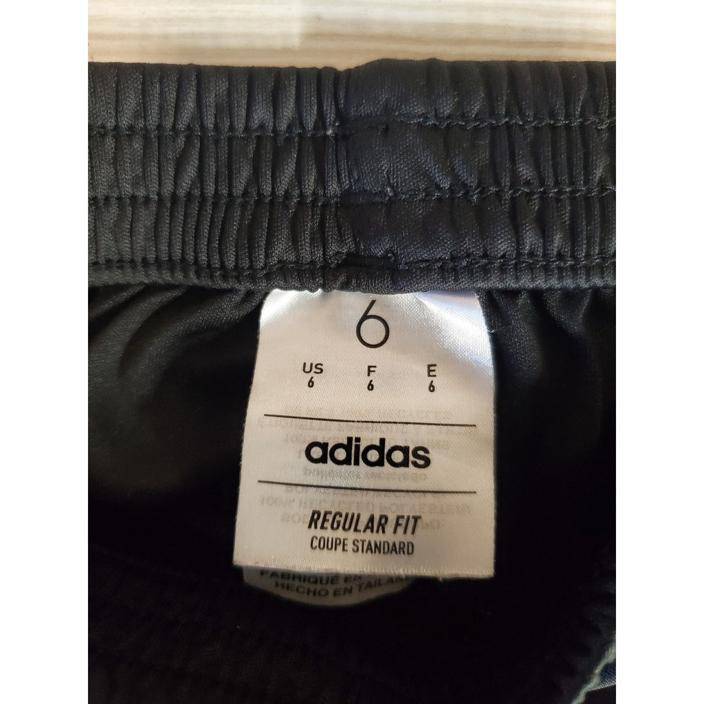Adidas Boys Athletic Sport Shorts Size 6 Black Blue Aqua Regular Fit