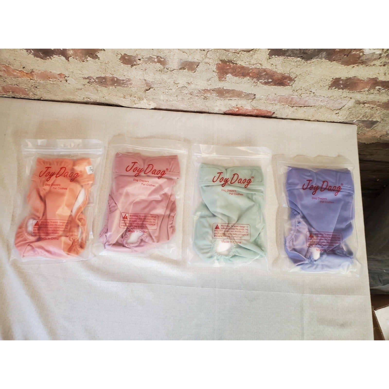 Joy Daog Dog Diapers Reusable Female Puppy Incontinence L Multicolor Washable