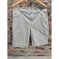 Gloria Vanderbilt Womens Amanda Shorts 16W Gray Slimming Effect Bermuda