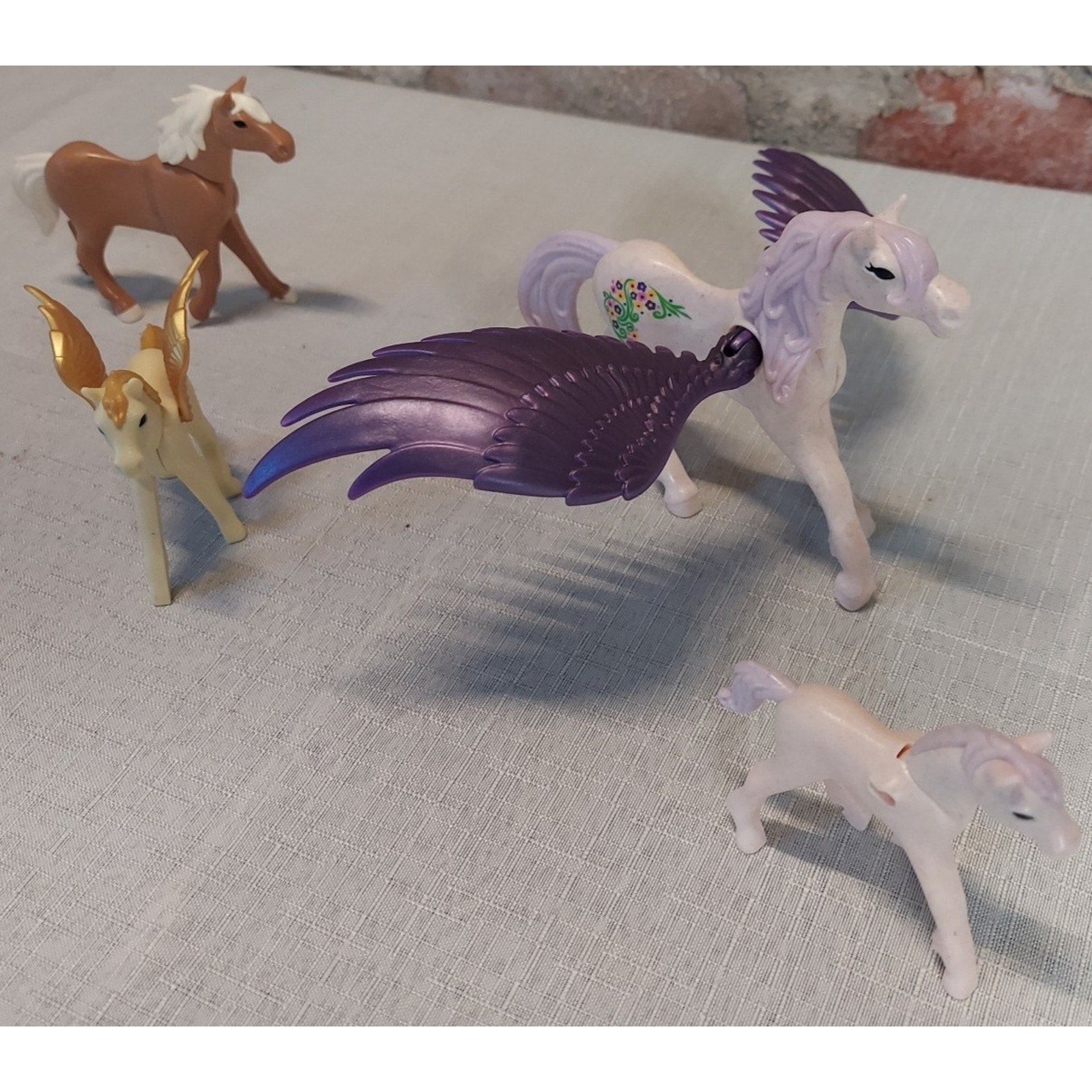 Schleich Horse Unicorn Pegasus Figures Foal Toy Animal Lot 4 White Brown Purple