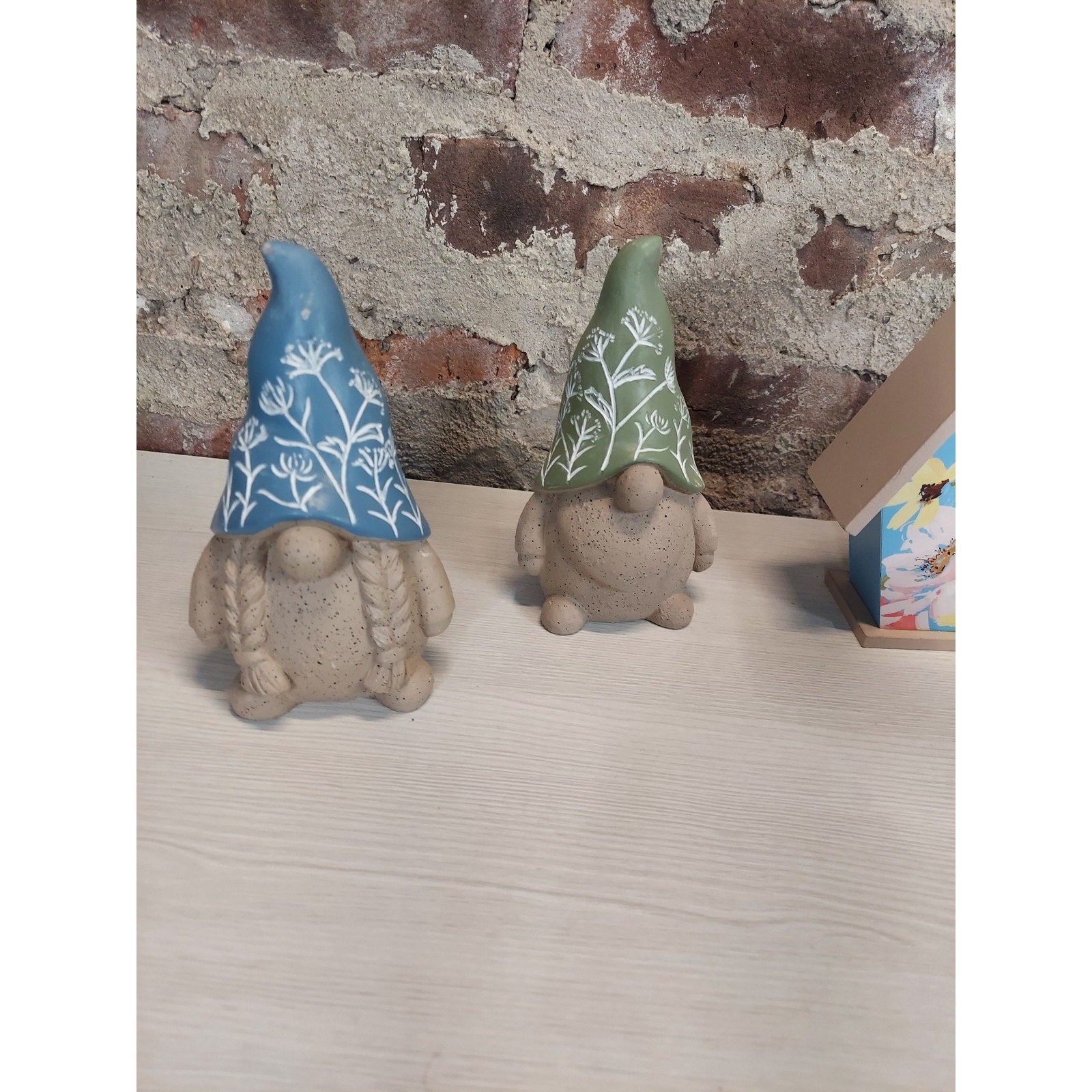 Whimsical Garden Decor Set Gnomes Mushrooms Birdhouse Butterfly Spring Home