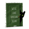 Bathroom Decor Cat Green Door We All Leave Something Behind Quote Desk Decor