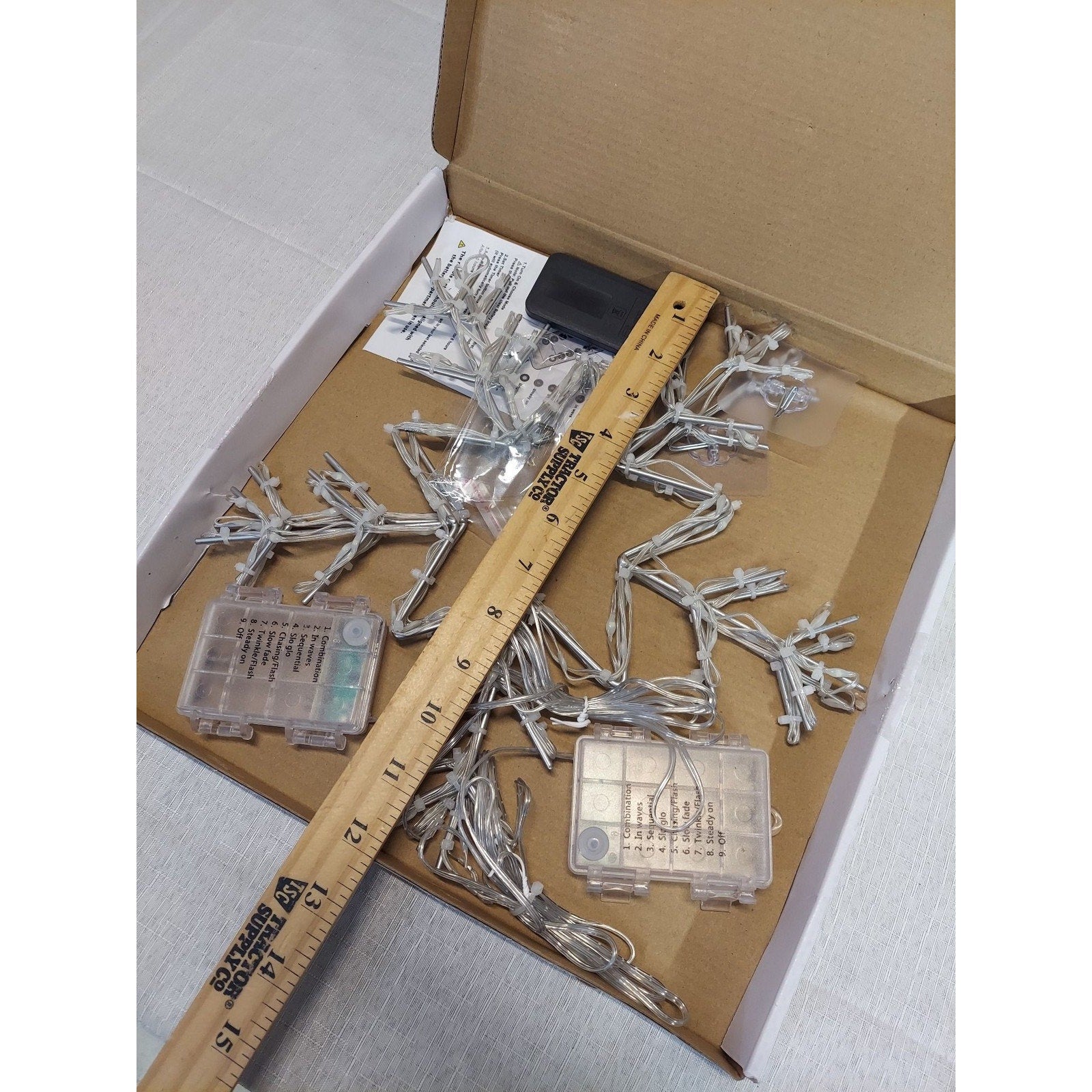 Christmas Snowflake Window Lights Set of 2 LED Battery Operated Remote Control