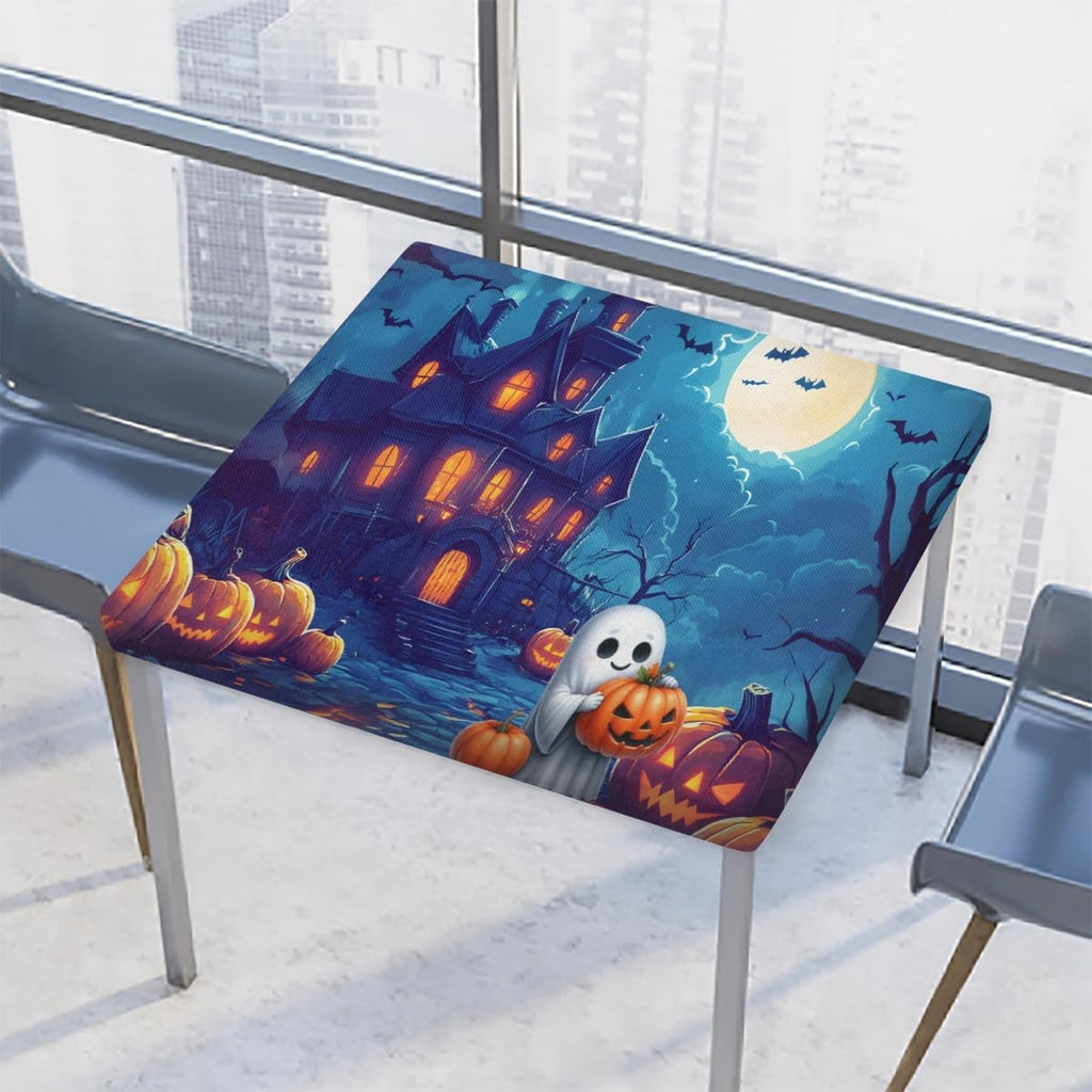 Halloween Haunted House Ghost Pumpkin Tablecloth Spooky Party Decor 46x46