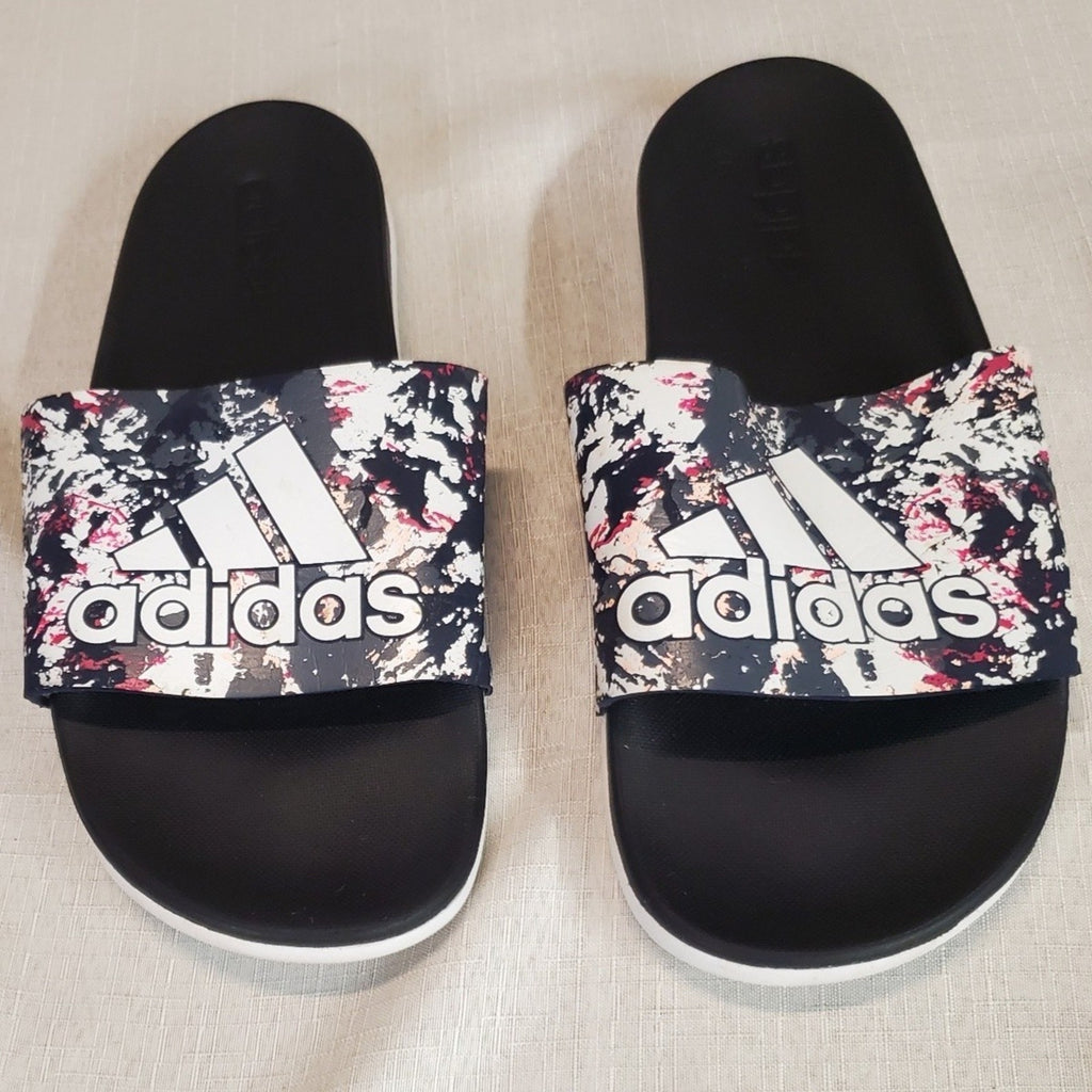 Adidas Mens Slides Size 8 Tie Dye Multicolor Pool Beach Casual Athletic Sandal