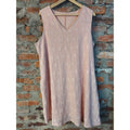 Shein Curve Womens Dress Size 1X Pink Sleeveless V-Neck Textured Shift