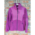 Old Navy Womens Fleece Jacket Small Petite Purple Colorblock Full Zip Pockets
