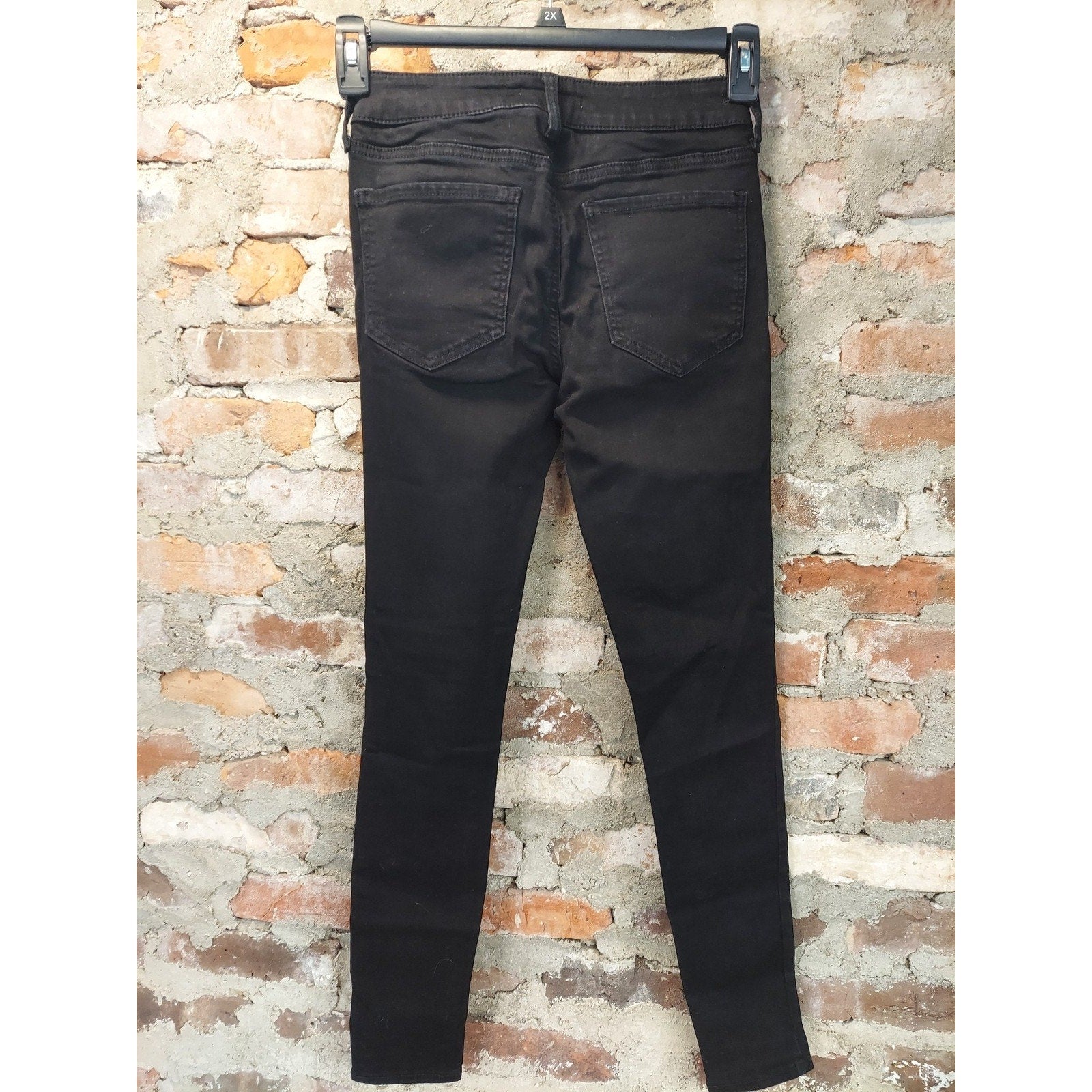So! Womens Jegging 3/26 Black Low Rise Skinny Stretch Denim Jeans