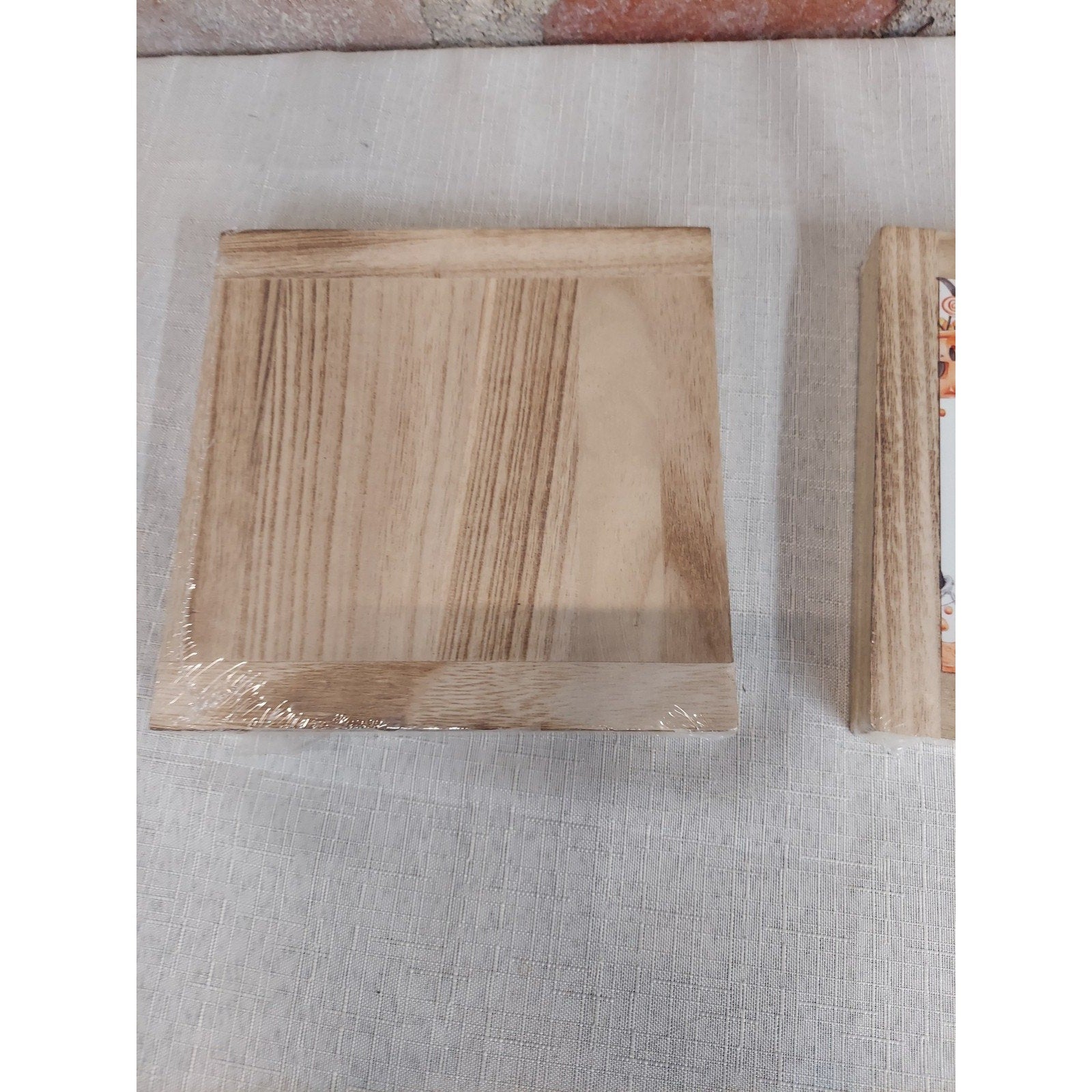 Halloween Decor Happy Halloween Trivet Set of 2 4x4 Inch Rustic Farmhouse Fall