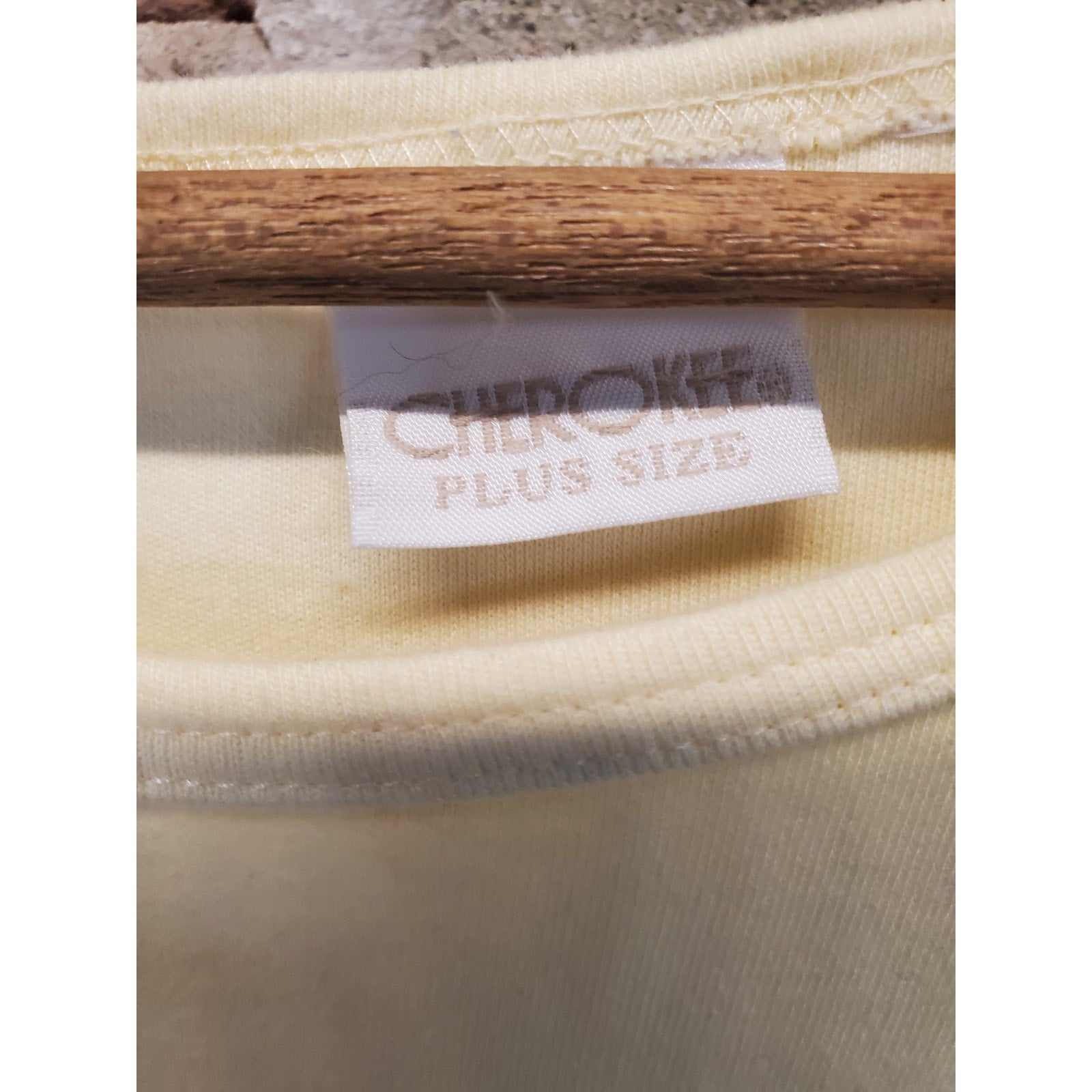 Cherokee Womens Plus Size T Shirt Yellow Short Sleeve Crew Neck Basic Solid