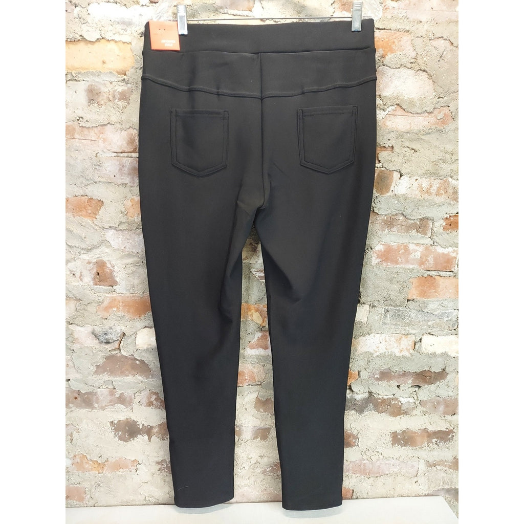 MAZE Womens Plus Size 1X Black Scuba Treggings Levanta Cola Stretch Skinny Pants