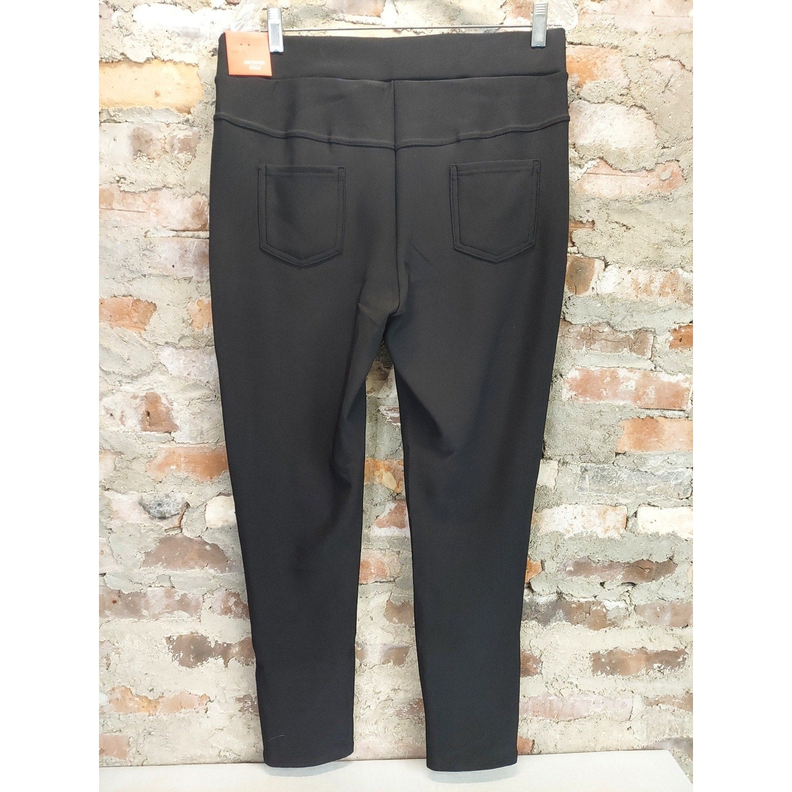 MAZE Womens Plus Size 1X Black Scuba Treggings Levanta Cola Stretch Skinny Pants