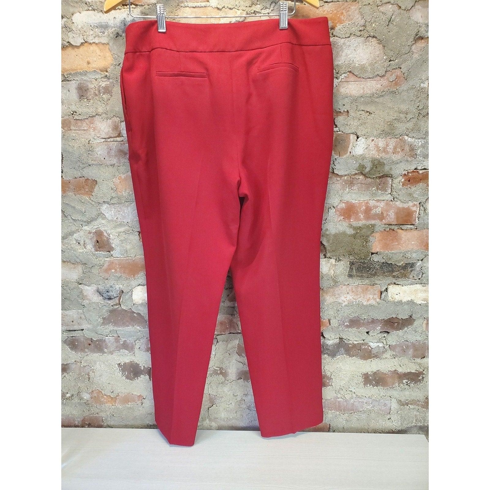 KASPER Womens Pants 14P Red Business Dress Career Office Attire