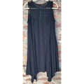 Torrid Womens Size 0 Large Dress Black Sleeveless Lace Midi Asymmetrical Hem