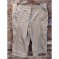 Karen Scott Womens Capri Pants Size 18 Khaki Cotton Blend Cargo Drawstring Hem