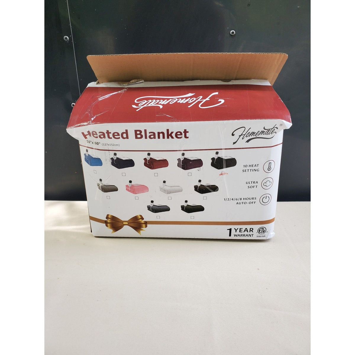 Homemate Heated Electric Blanket Throw 50x60 Ultra Soft Auto-Off