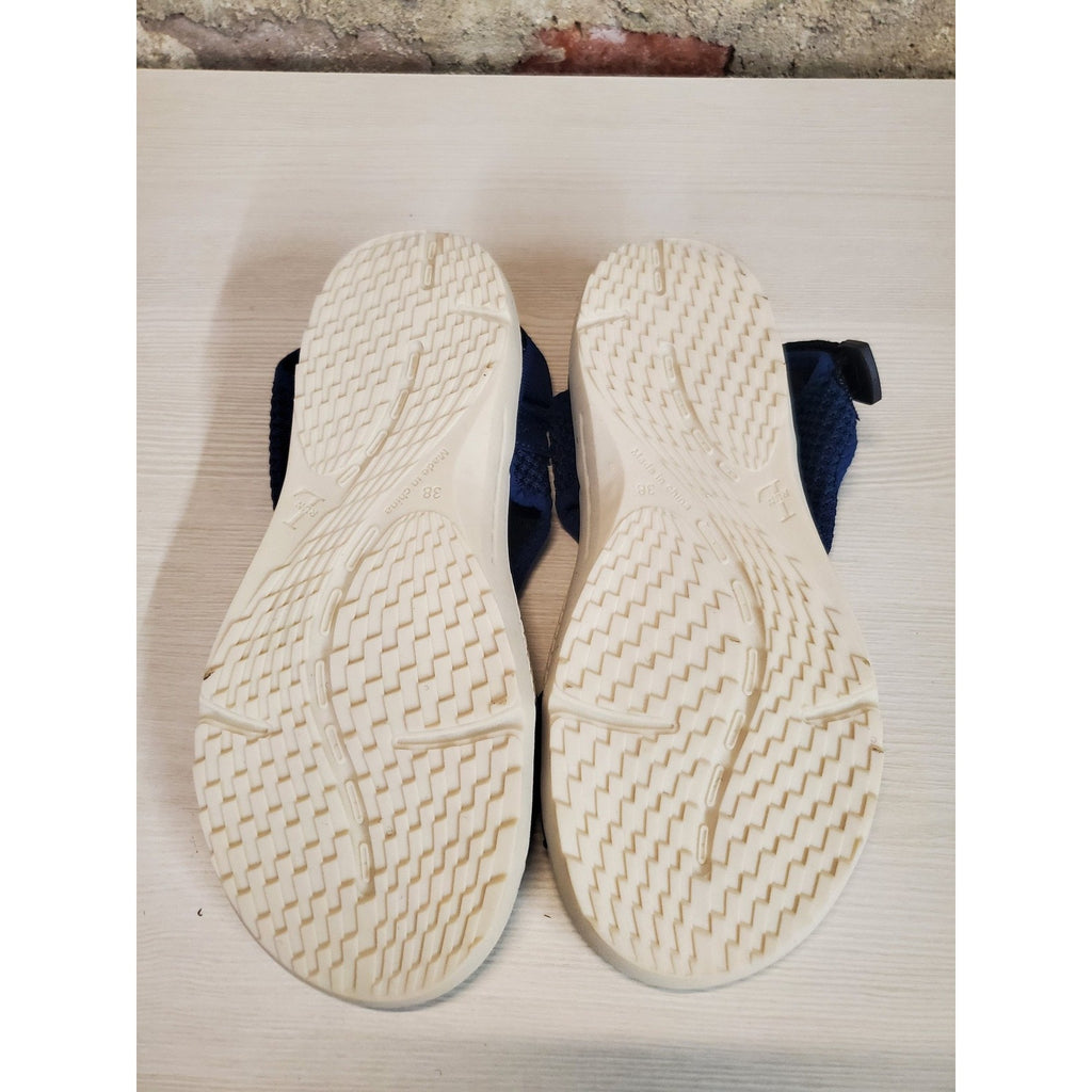 XIHALOOK Womens Walking Sandals Size 8.5 Navy Blue Mesh Adjustable Strap