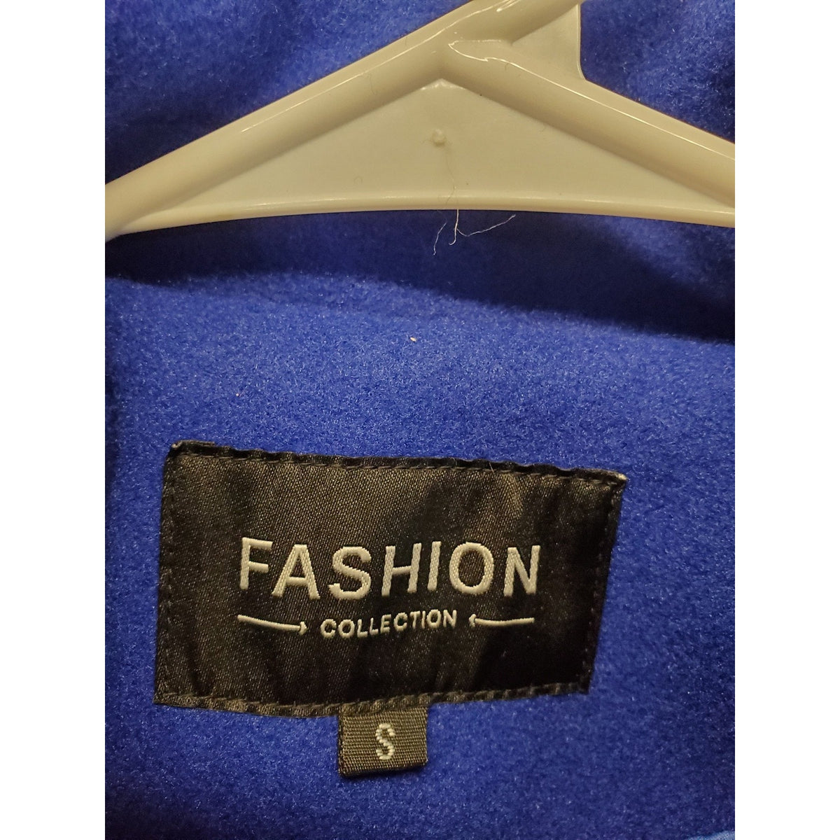 NEW Womens Winter Coat S Royal Blue Collared Button Front Lined