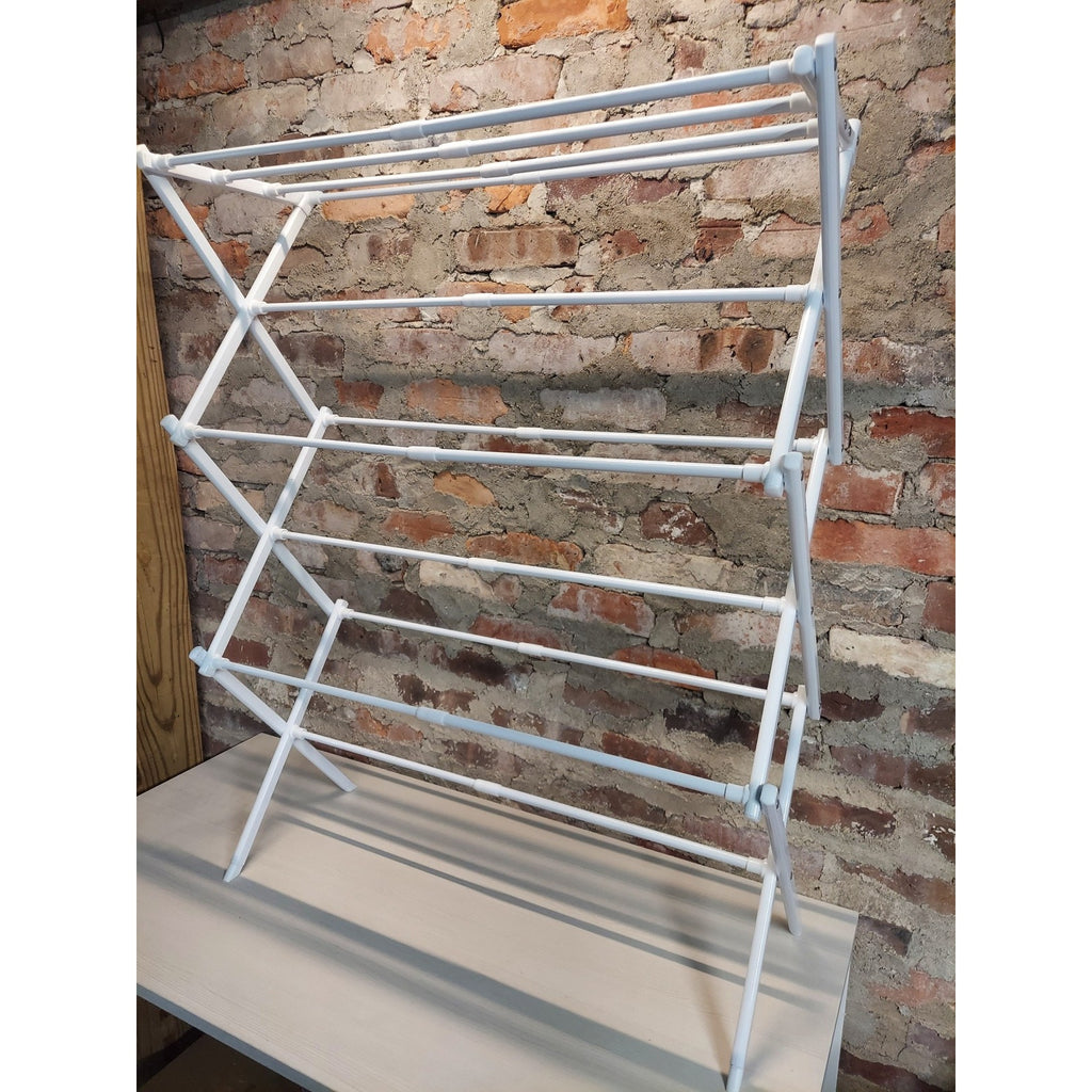 Folding Drying Rack Clothes Laundry Rack Portable Collapsible White Indoor