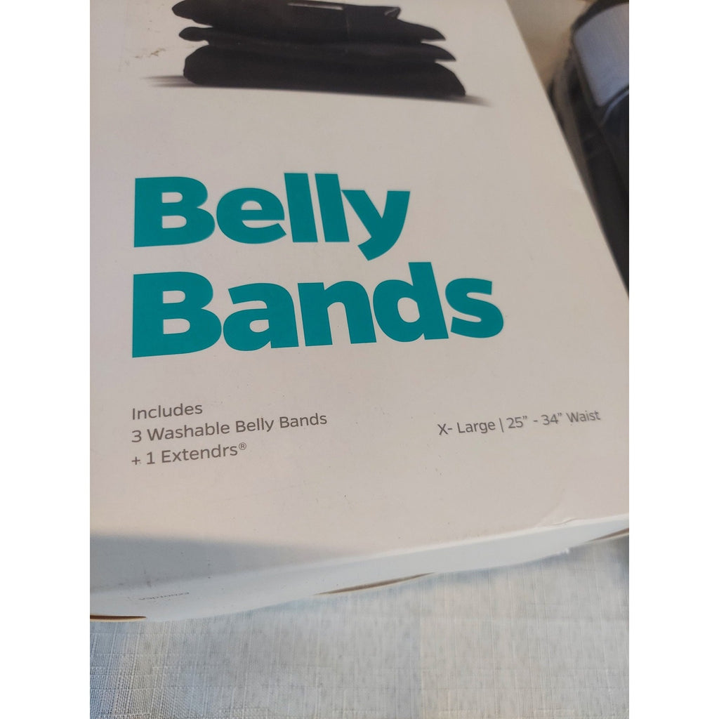 Pet Parents Male Dog Belly Bands X-Large 25-34 Inch Waist 3 Pack Washable