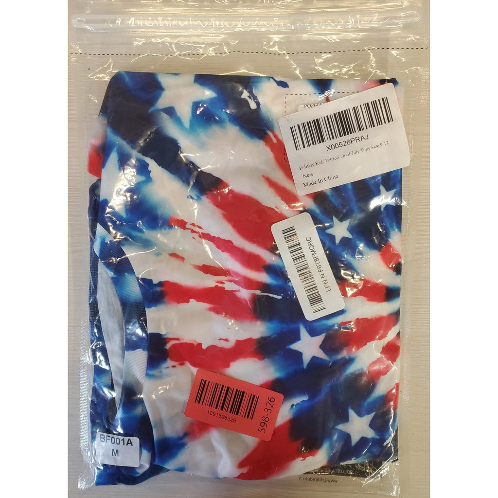 Enlifety Kids T Shirt Size 9 12 Patriotic Fourth of July Tie Dye Red White Blue