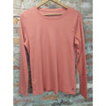 Eddie Bauer Womens Long Sleeve T Shirt Sz XL Peach Crew Neck Casual Soft Fit Top
