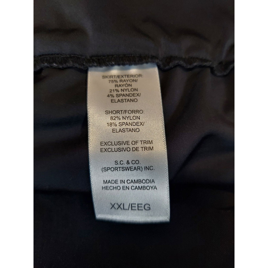 S.C. & CO. Womens Skort Skirt Size XXL Black Athletic Tennis Golf Casual